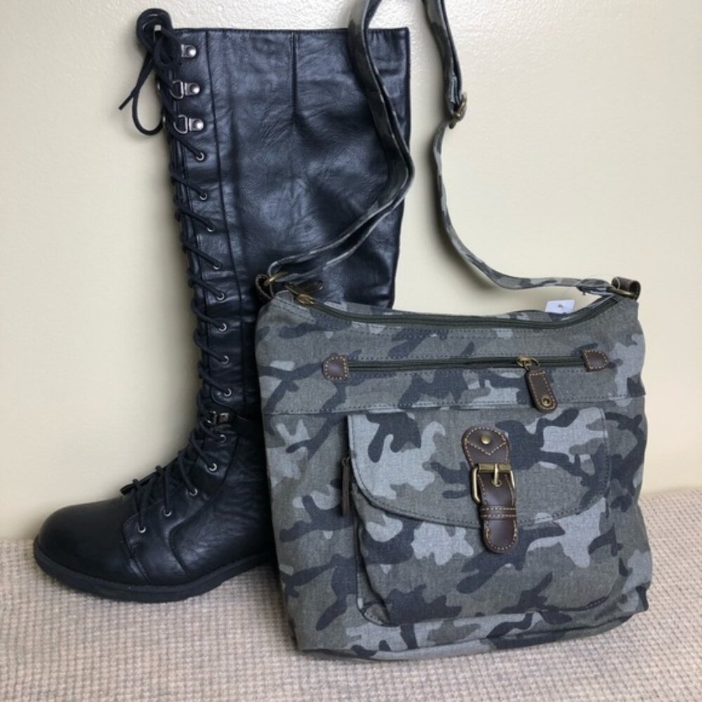 *NEW* LARGE CAMOUFLAGE ADJUSTABLE STRAP HANDBAG